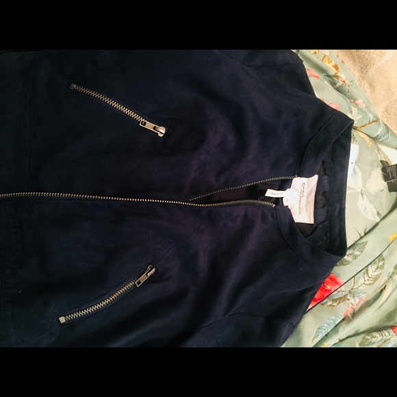 BCBG Suede Moto Jacket - Picture 2 of 4